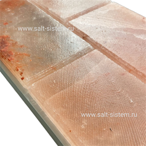 ПЛИТКА ИЗ ГИМАЛАЙСКОЙ СОЛИ ШЛИФОВАННАЯ ТОРЦОВАННАЯ с 4х сторон С ФАСКОЙ С ПРОПИЛОМ 1793